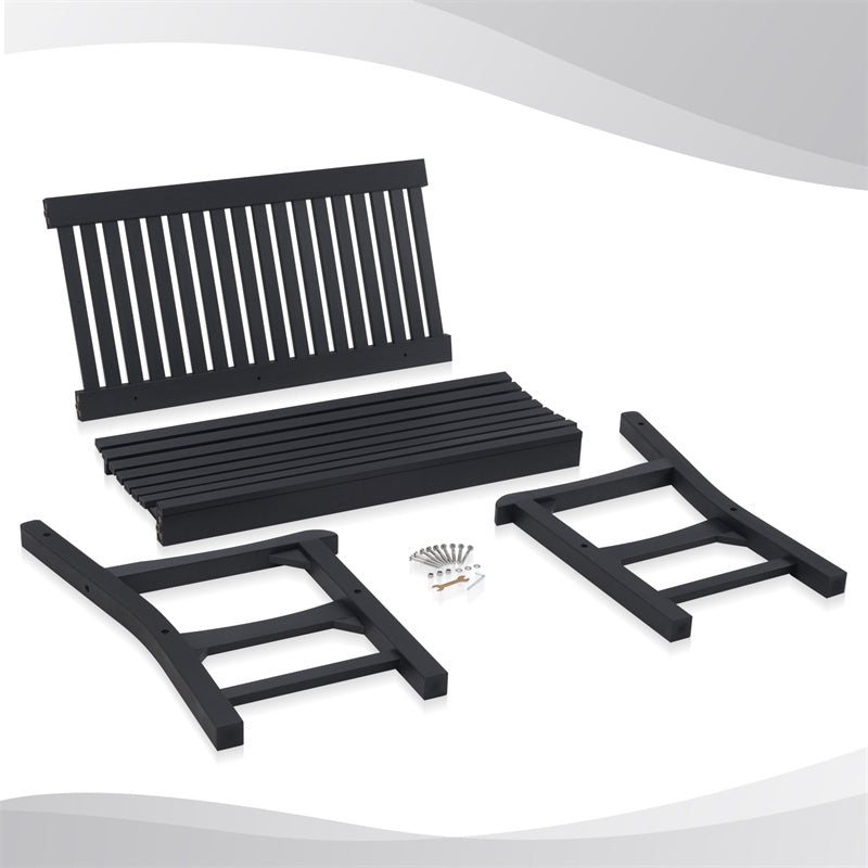 Psilvam Garden Bench, 2-Person Poly Lumber Patio Bench